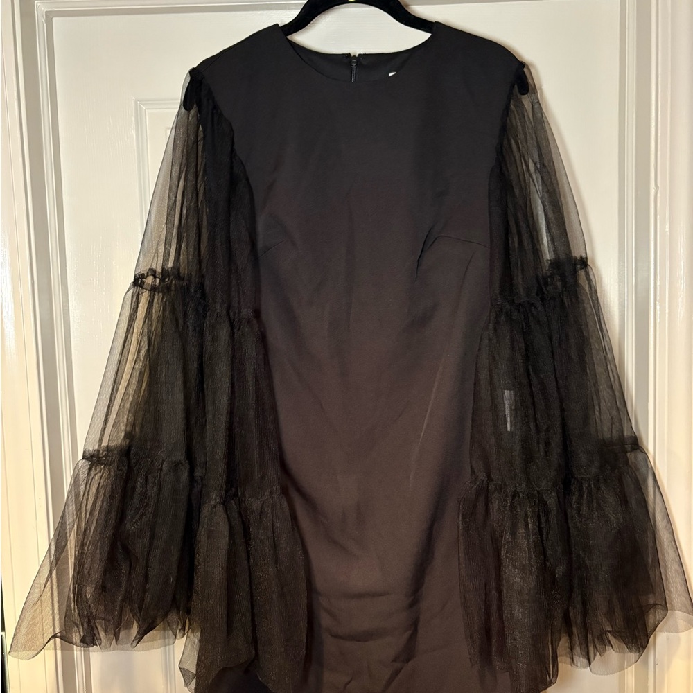 NWT Ieena for MacDuggal Flared Sleeve Mini Dress Cocktail Formal Wedding - Picture 2 of 8